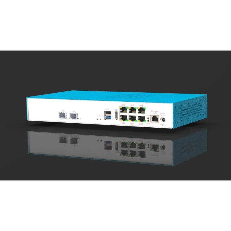 Ready for use appliance with HART Intel Celeron, 4 cores, 2.6 GHz, 1.5MB L2, AES-NI - OPNsense/pfSense -2 PORTS- DDR4-16GB-mSATA120GB -B/W-with antenna-EU